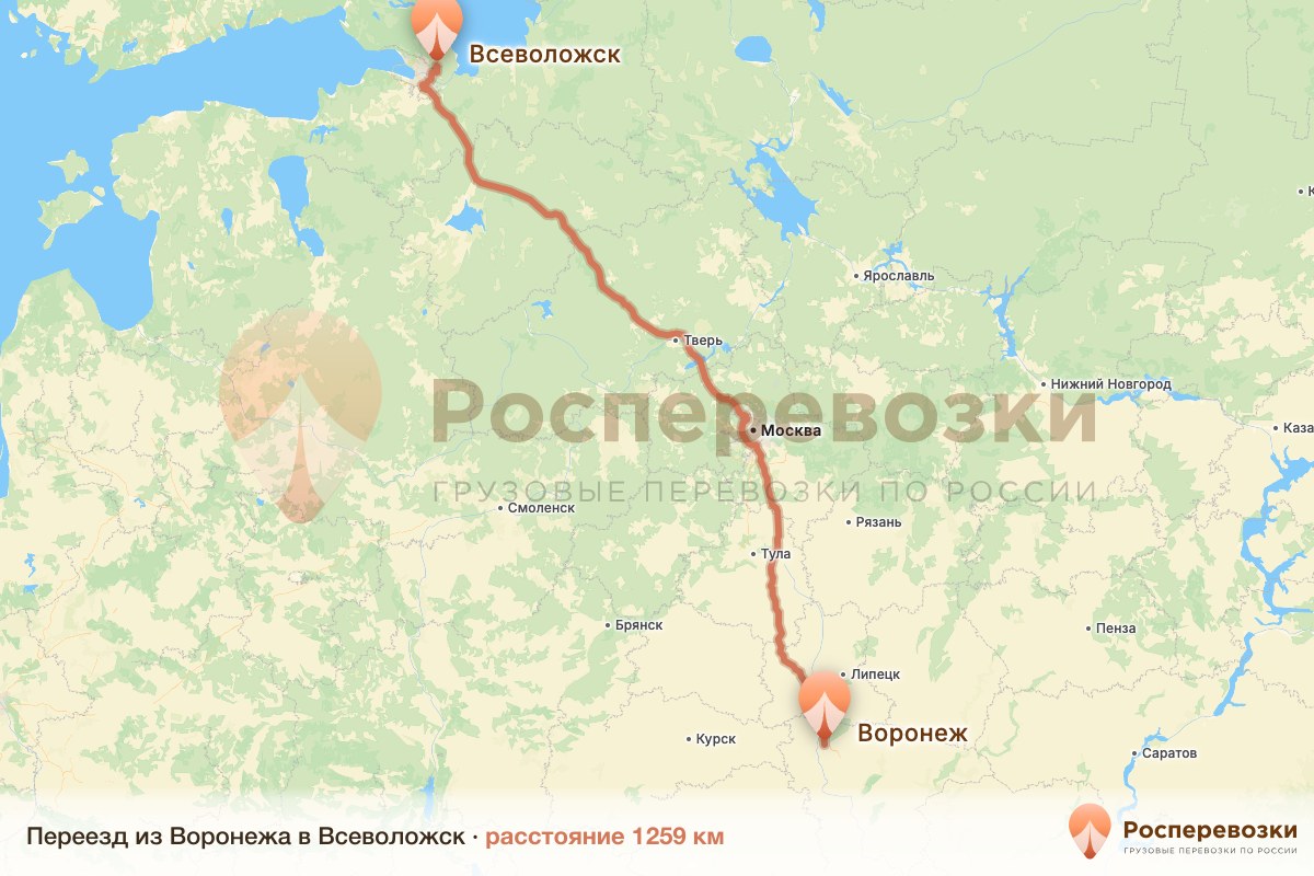 Переезд Воронеж Всеволожск