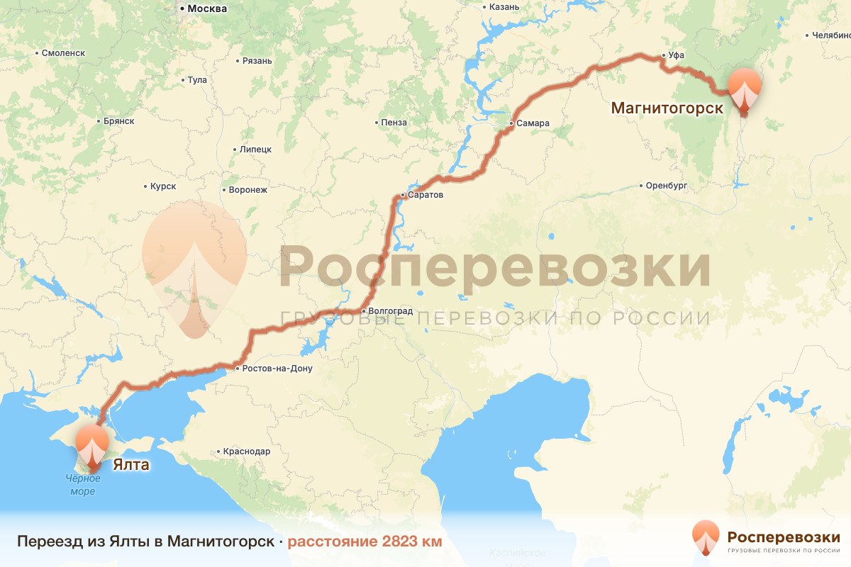 Переезд Ялта Магнитогорск