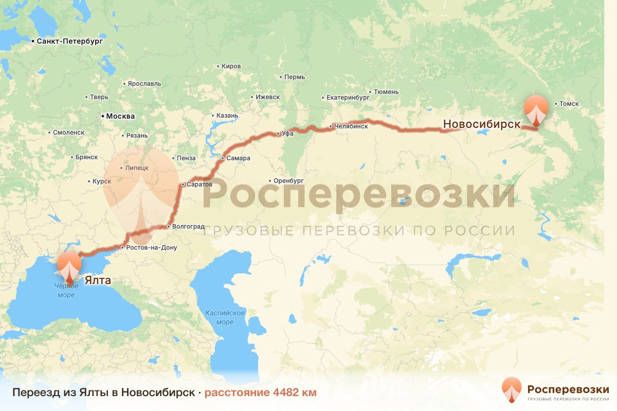 Переезд Ялта Новосибирск