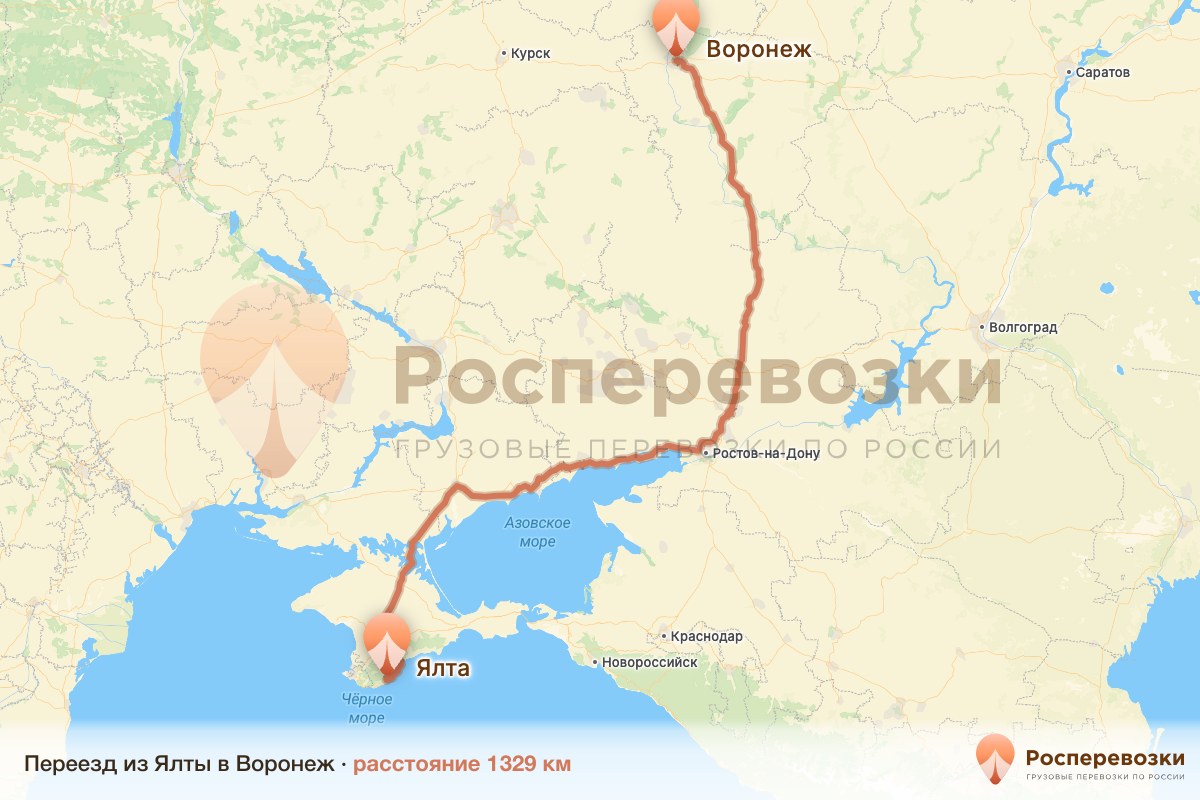 Переезд Ялта Воронеж
