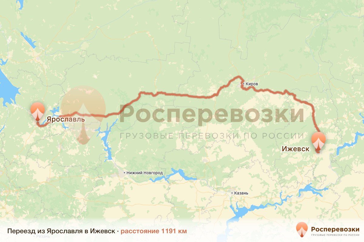 Переезд Ярославль Ижевск