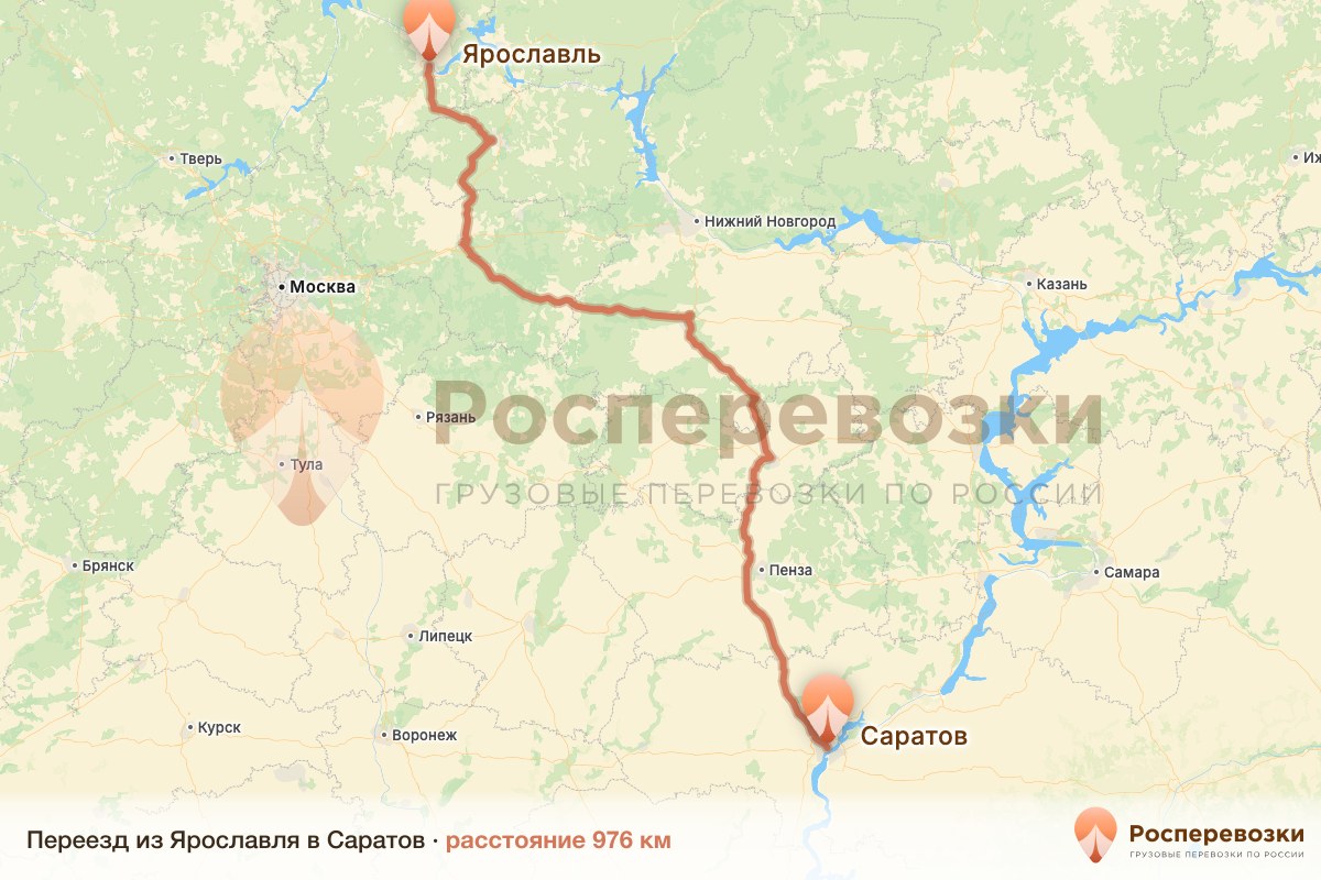 Переезд Ярославль Саратов