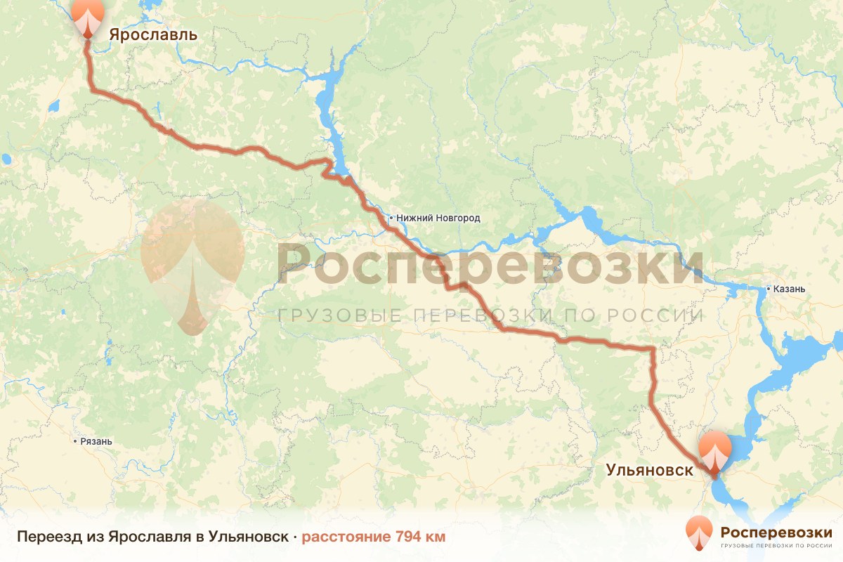 Переезд Ярославль Ульяновск