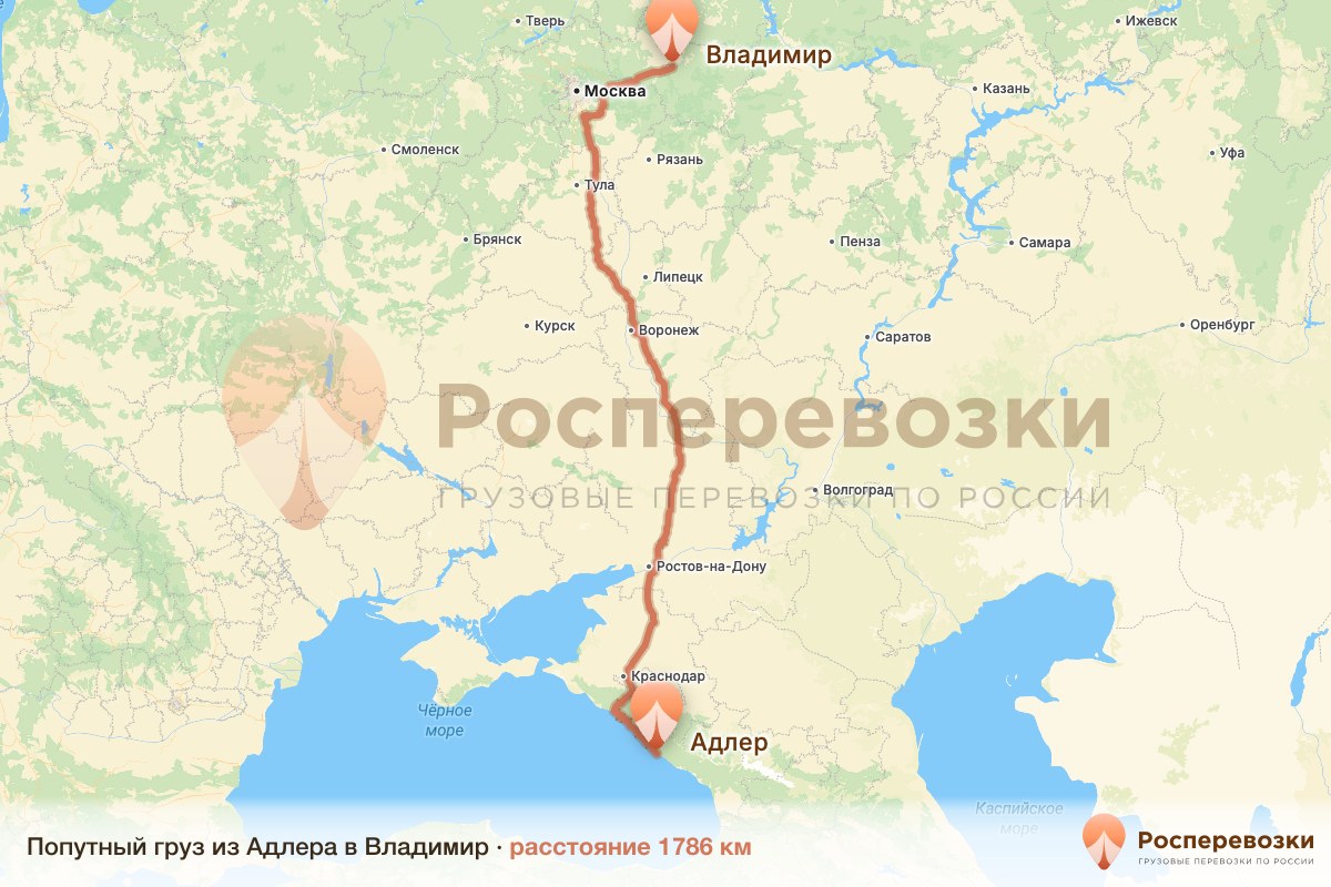 Попутный груз Адлер Владимир