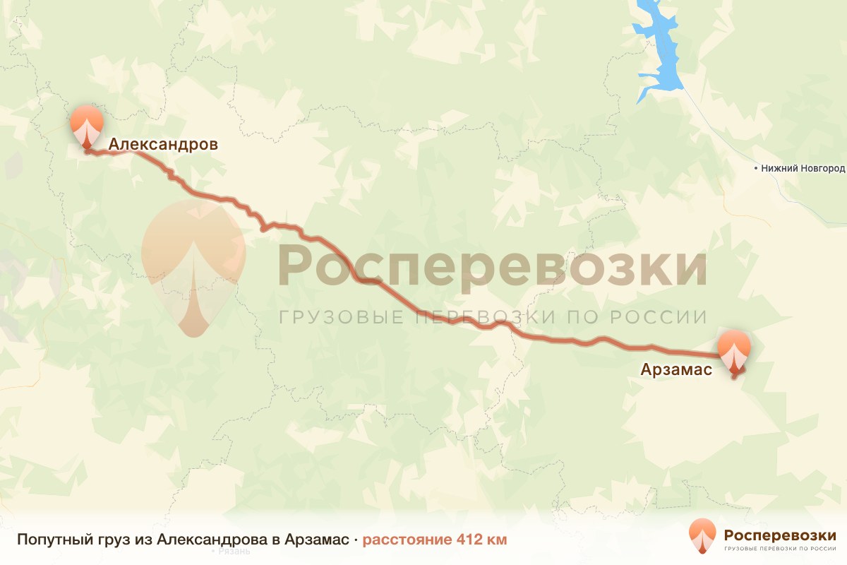 Попутный груз Александров Арзамас