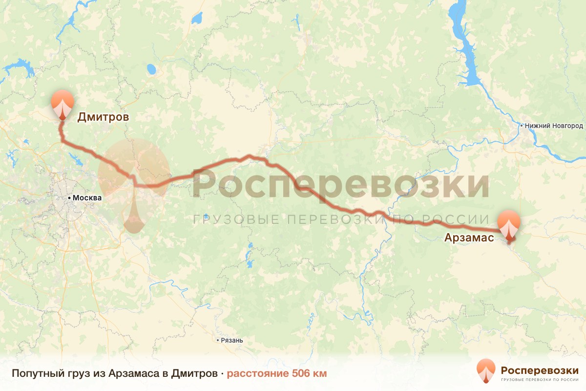 Попутный груз Арзамас Дмитров