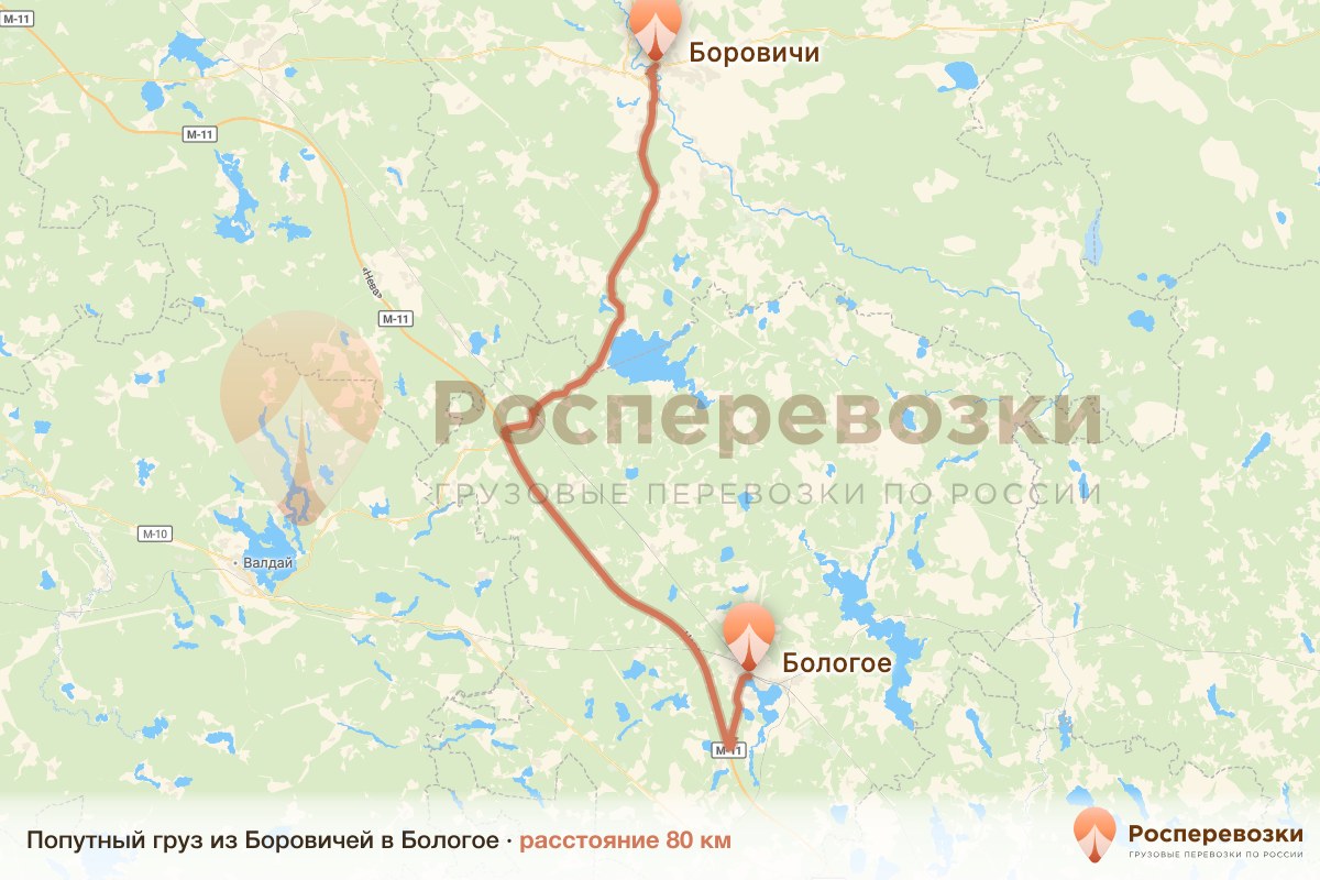 Попутный груз Боровичи Бологое