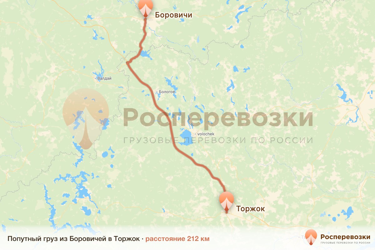 Попутный груз Боровичи Торжок