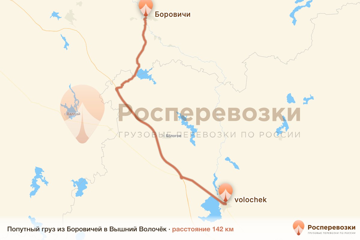 Попутный груз Боровичи Вышний Волочёк
