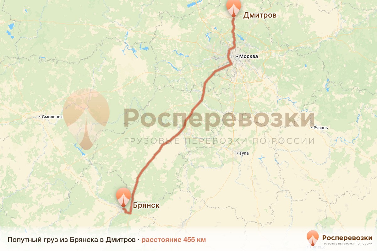 Попутный груз Брянск Дмитров