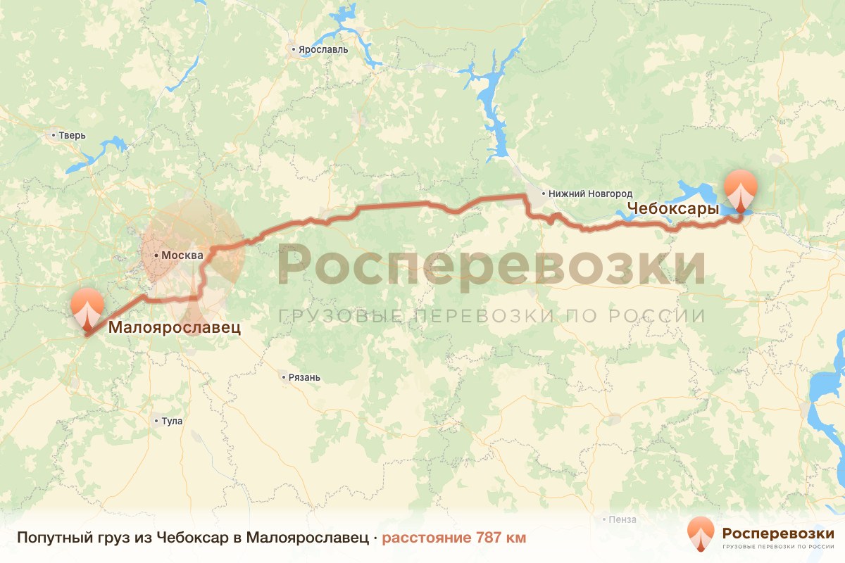 Попутный груз Чебоксары Малоярославец