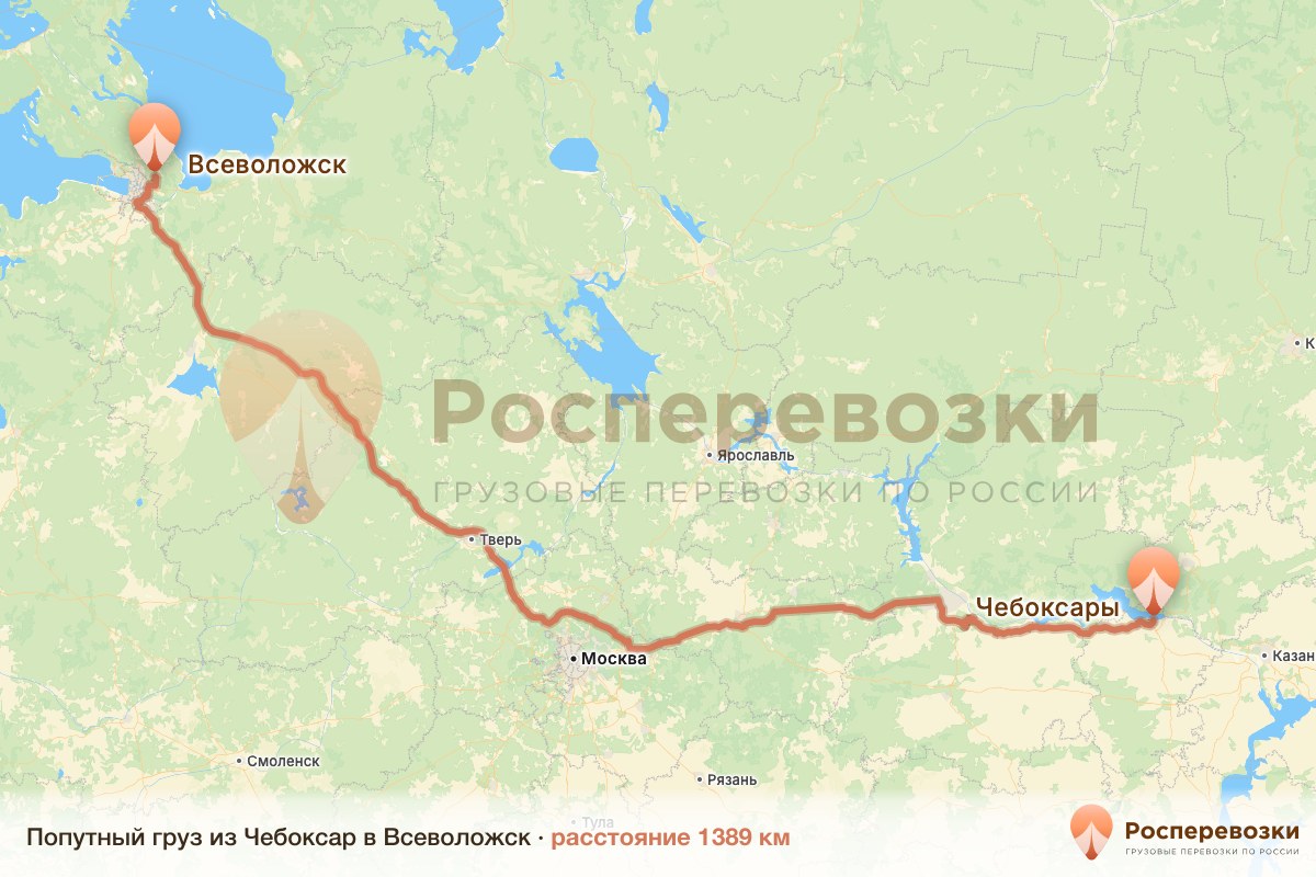 Попутный груз Чебоксары Всеволожск