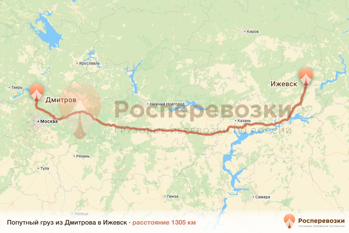 Попутный груз Дмитров Ижевск