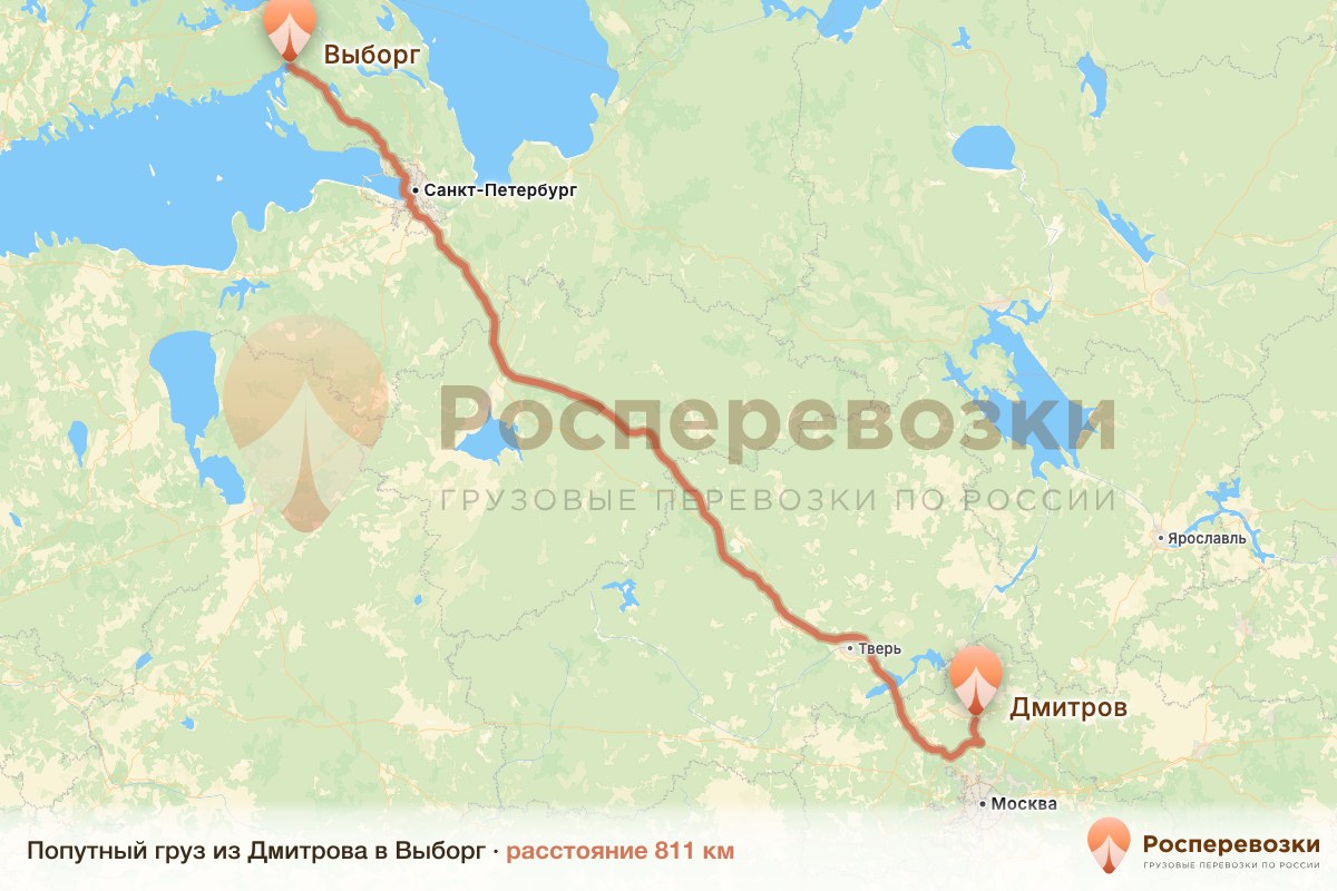 Попутный груз Дмитров Выборг