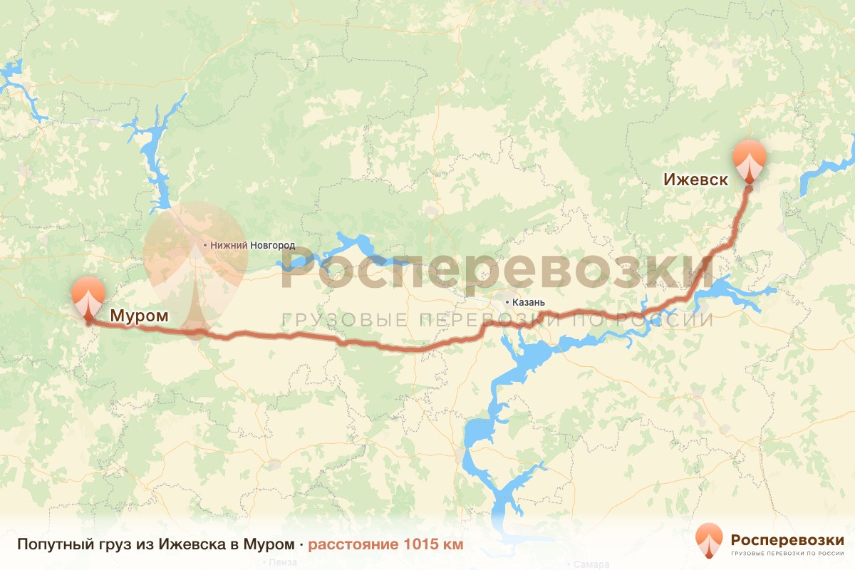 Попутный груз Ижевск Муром