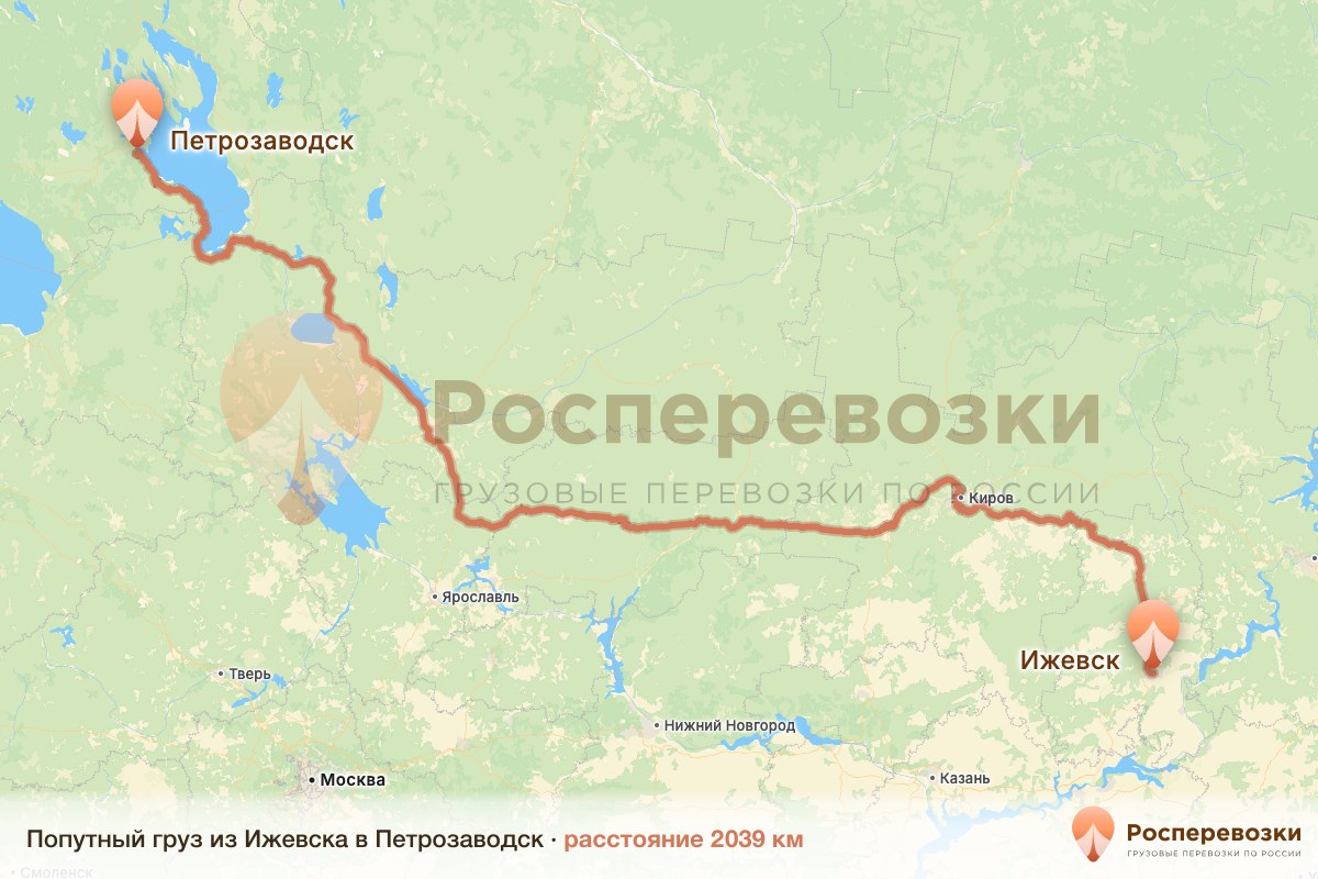 Попутный груз Ижевск Петрозаводск