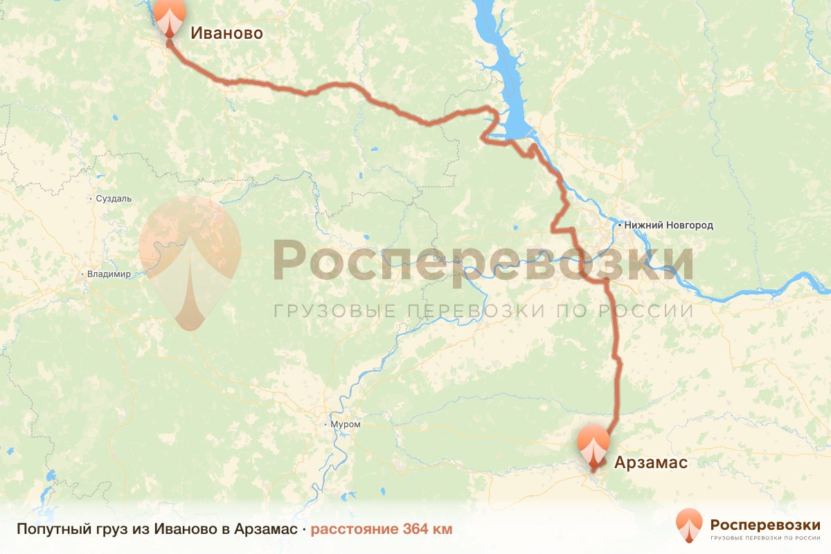 Попутный груз Иваново Арзамас