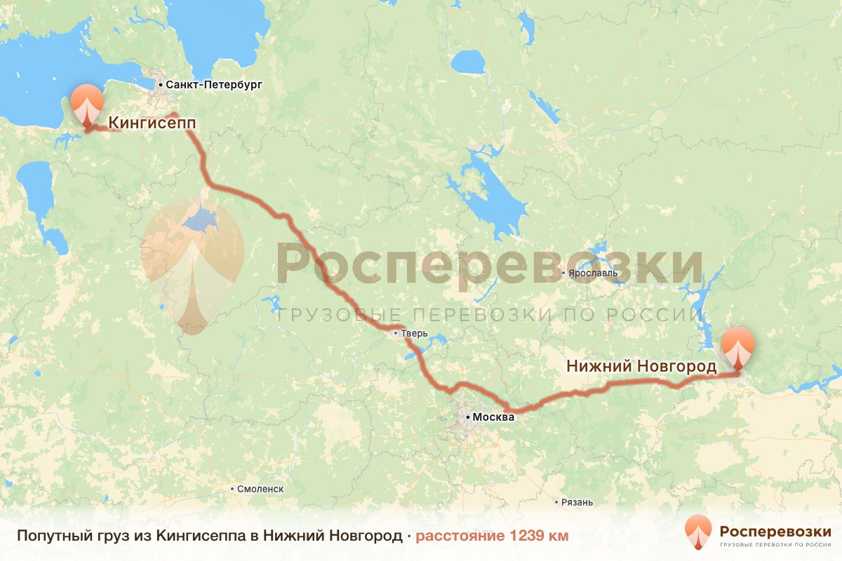Попутный груз Кингисепп Нижний Новгород
