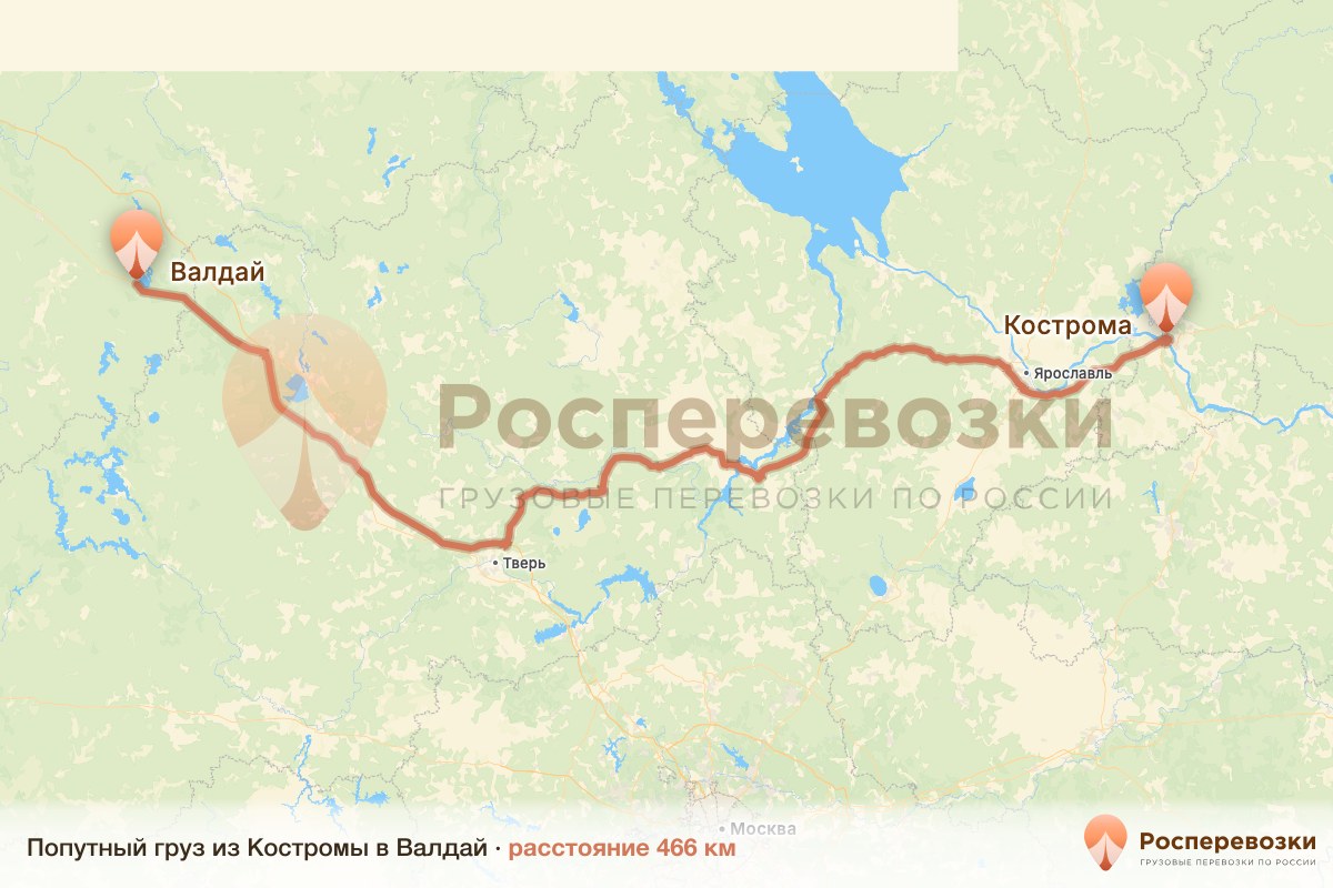 Попутный груз Кострома Валдай