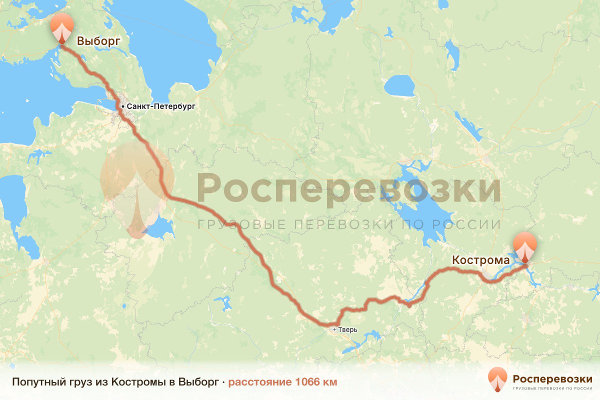 Попутный груз Кострома Выборг