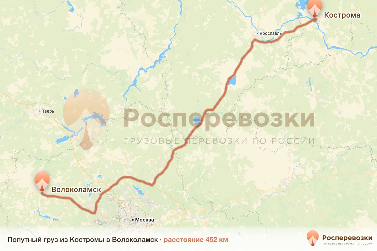 Попутный груз Кострома Волоколамск