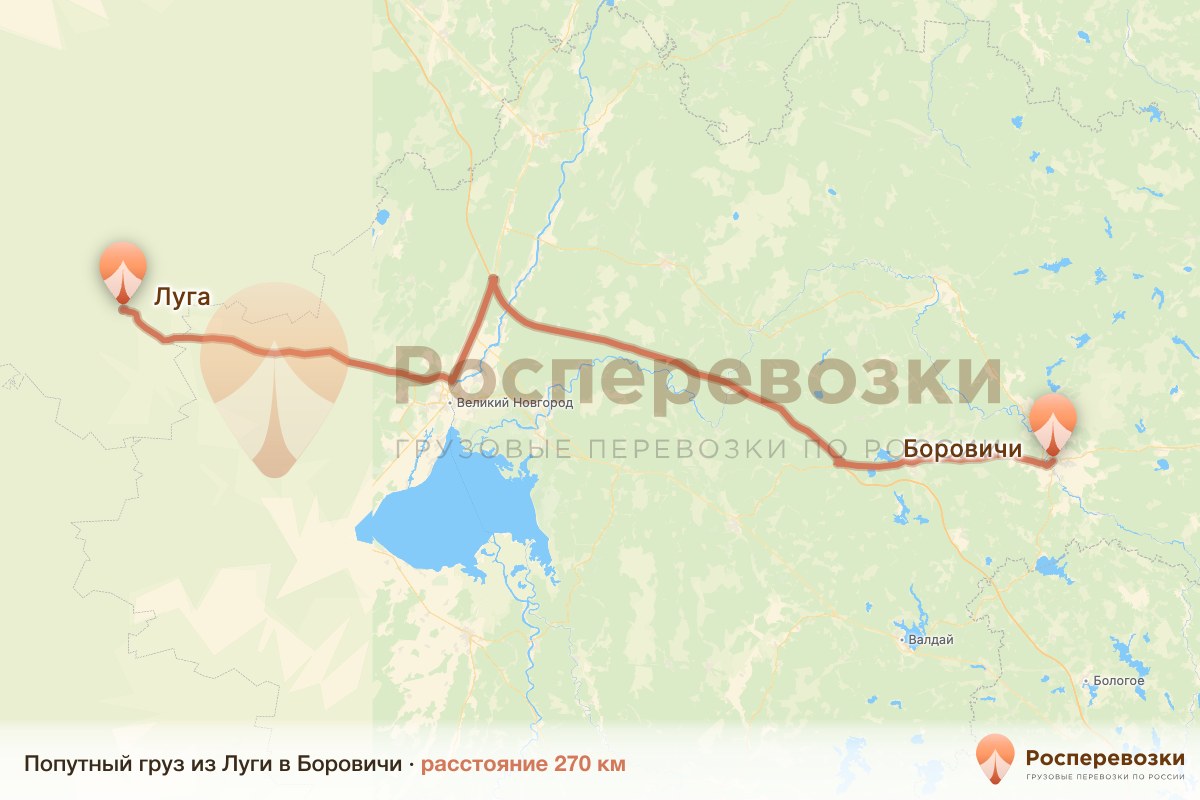 Попутный груз Луга Боровичи