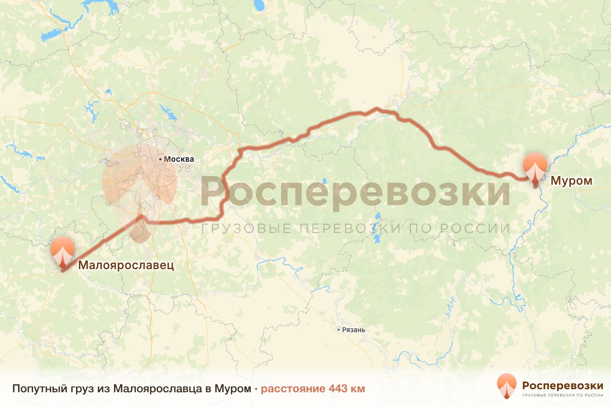 Попутный груз Малоярославец Муром
