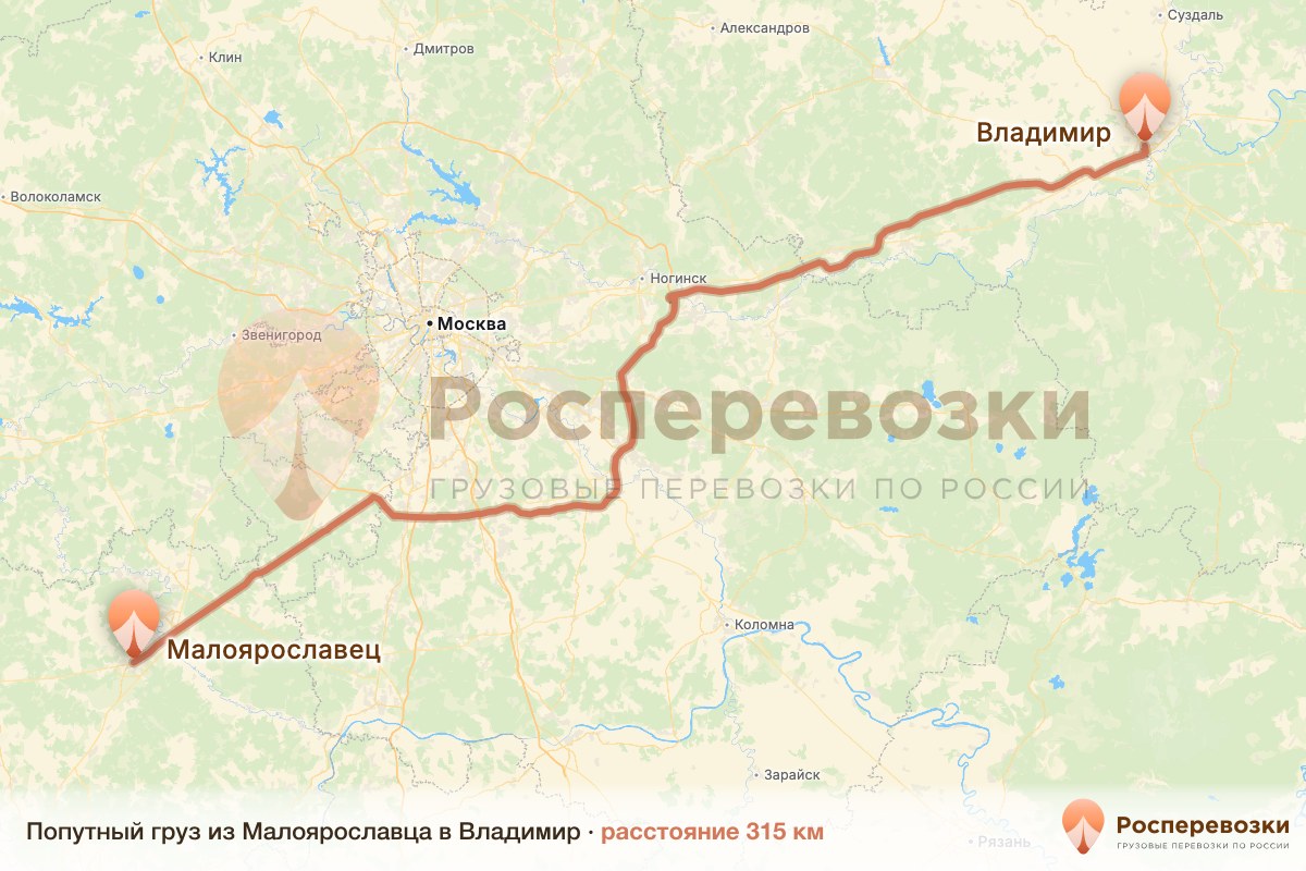 Попутный груз Малоярославец Владимир