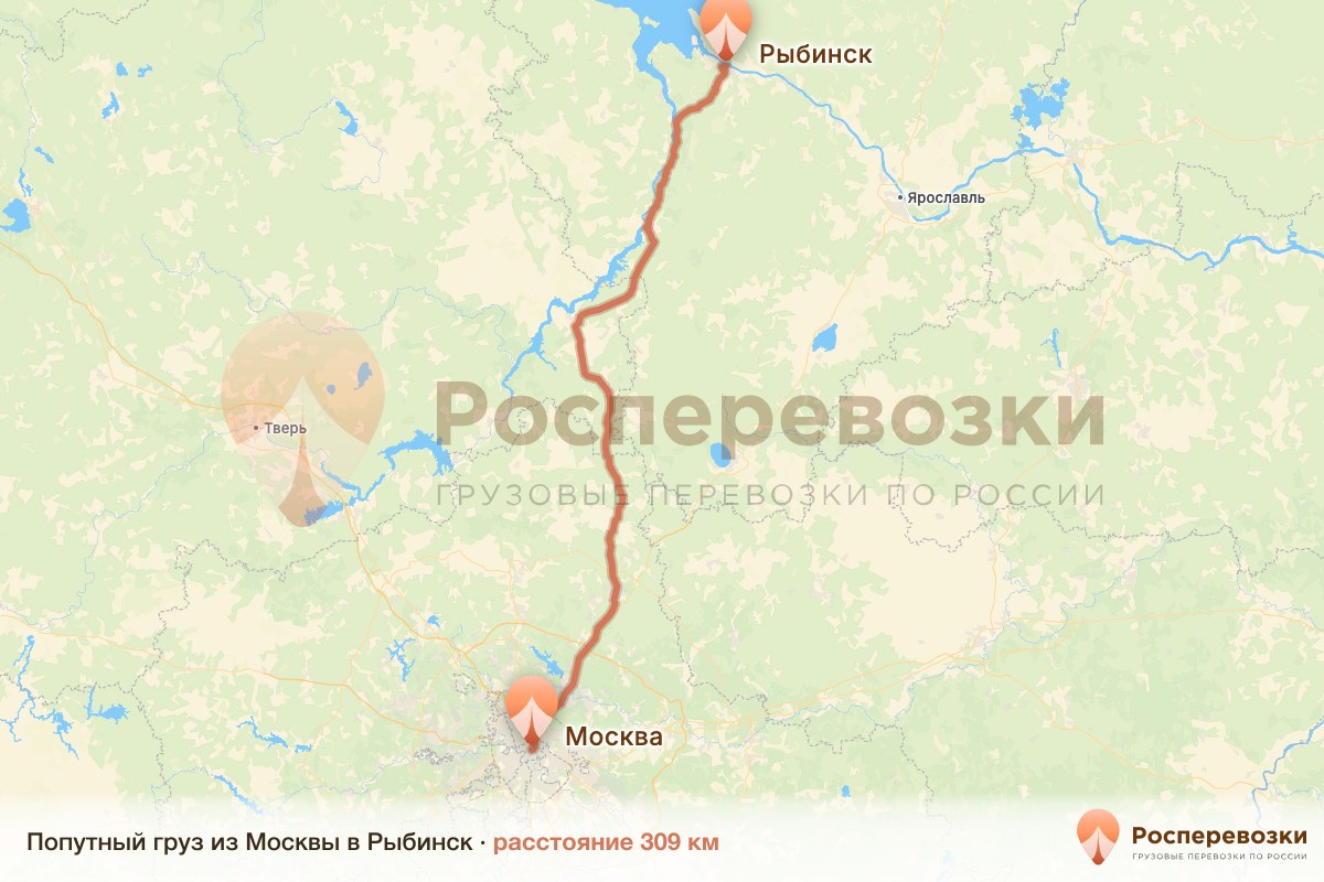 Попутный груз Москва Рыбинск