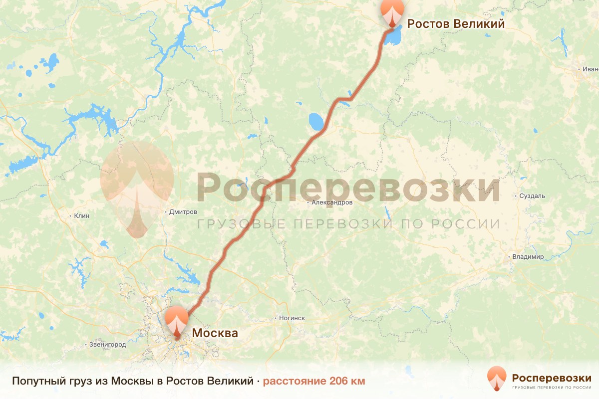 Попутный груз Москва Ростов