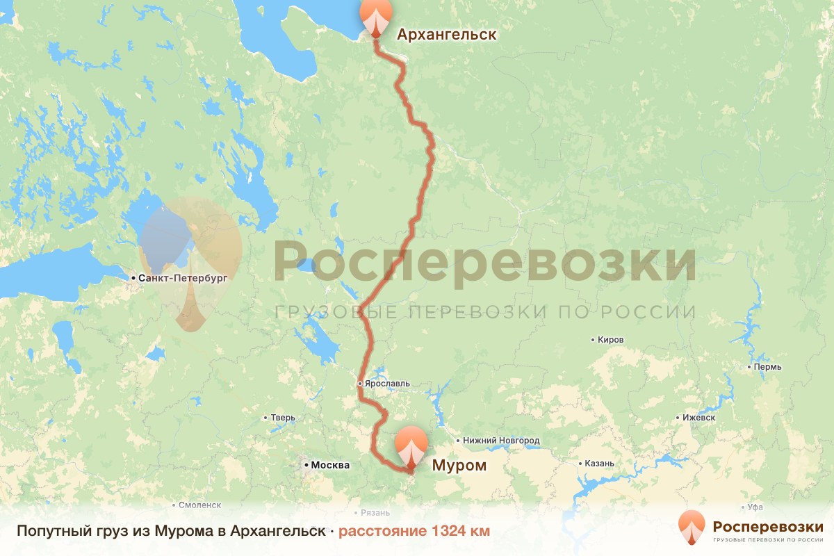 Попутный груз Муром Архангельск