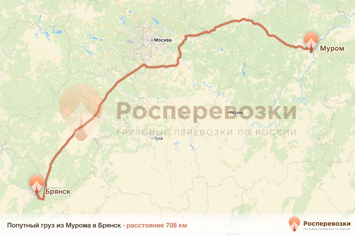 Попутный груз Муром Брянск
