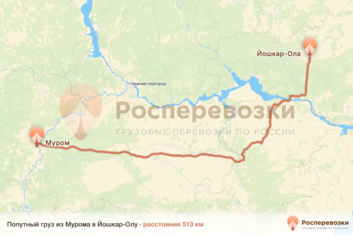 Попутный груз Муром Йошкар-Ола