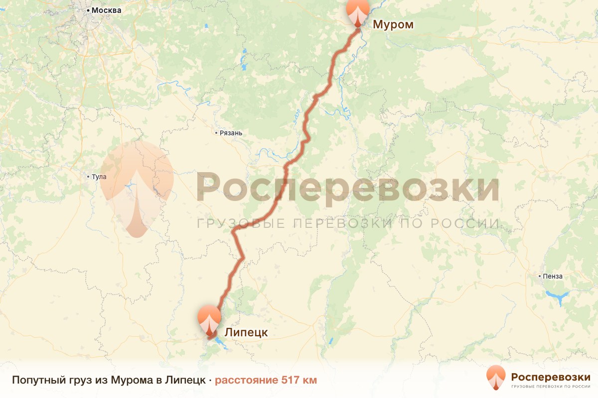 Попутный груз Муром Липецк