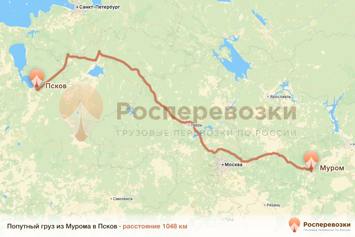 Попутный груз Муром Псков