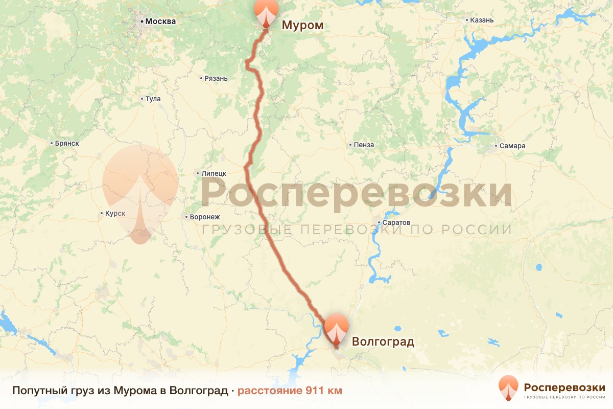 Попутный груз Муром Волгоград