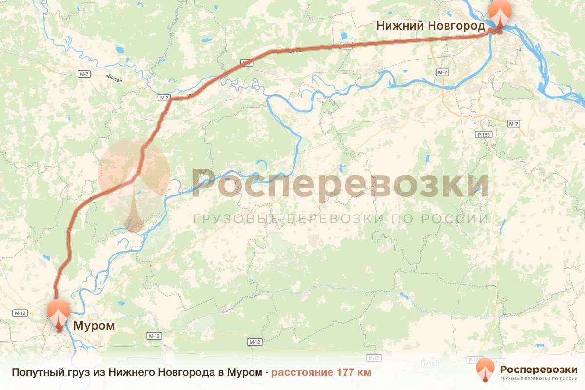 Попутный груз Нижний Новгород Муром