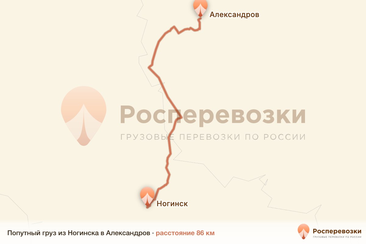 Попутный груз Ногинск Александров