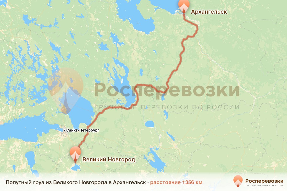 Попутный груз Великий Новгород Архангельск