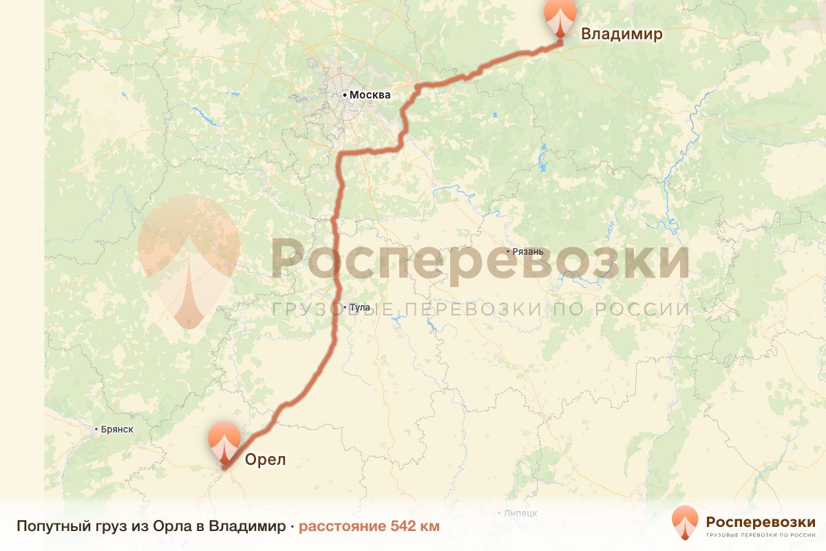 Попутный груз Орел Владимир