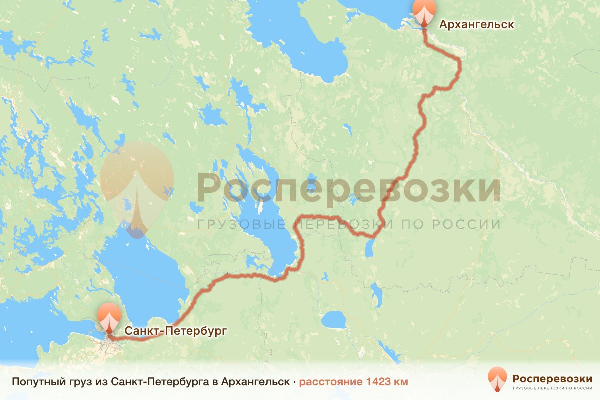 Попутный груз Санкт-Петербург Архангельск