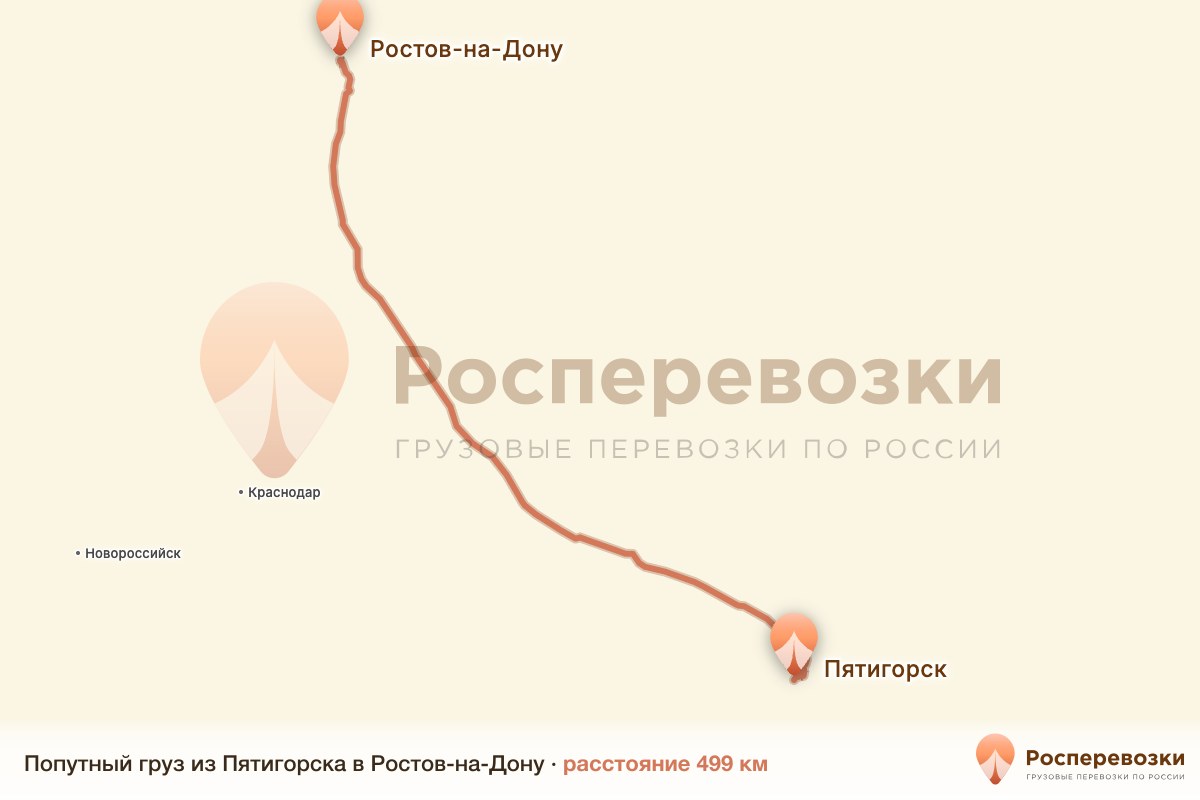 Попутный груз Пятигорск Ростов-на-Дону