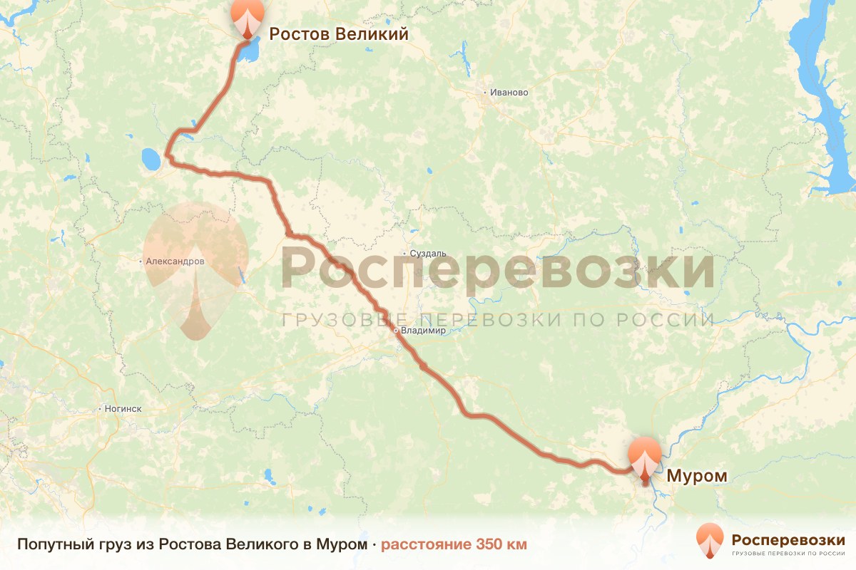 Попутный груз Ростов Муром