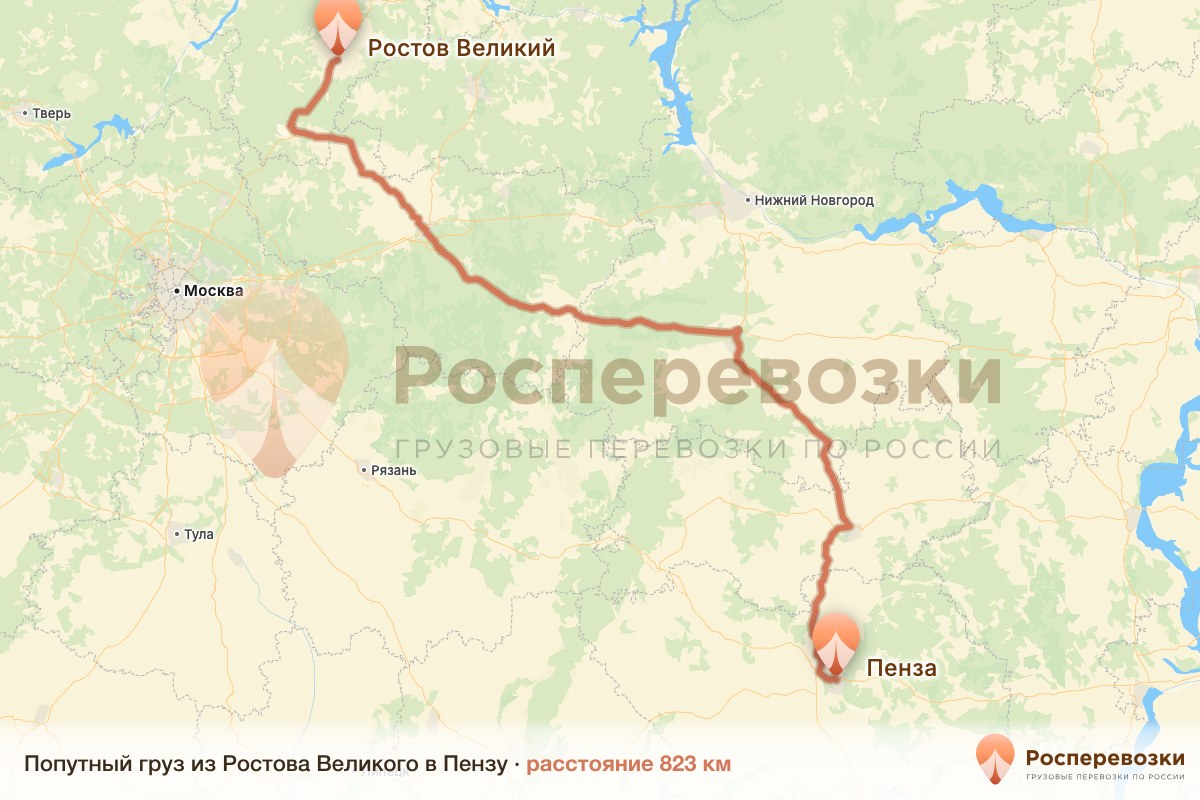 Попутный груз Ростов Пенза