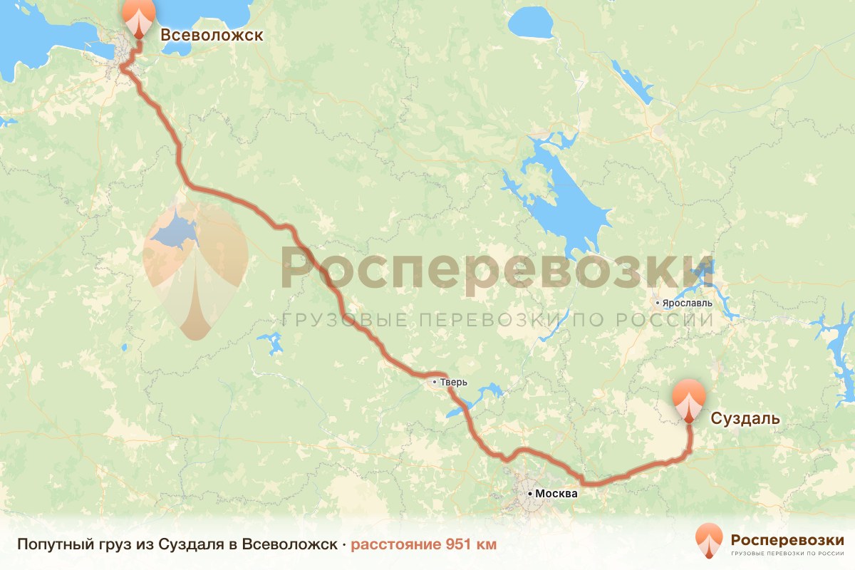 Попутный груз Суздаль Всеволожск