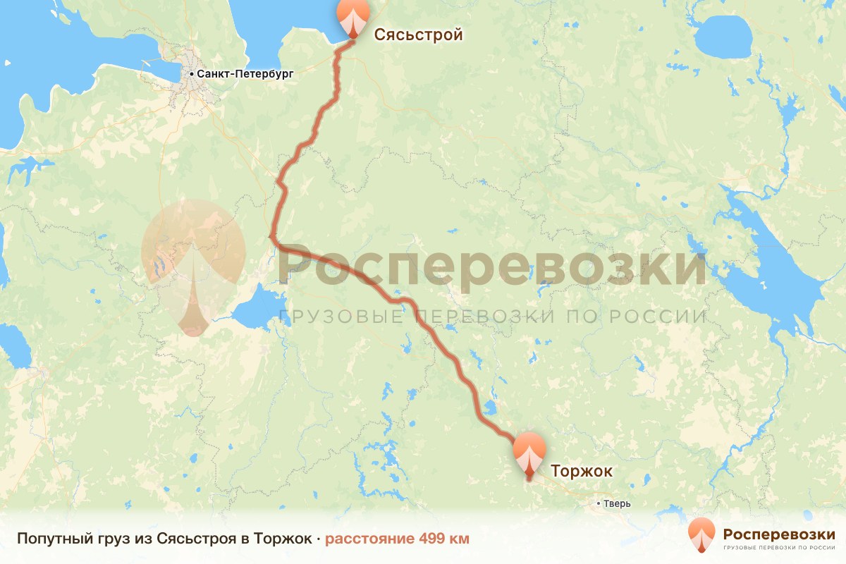 Попутный груз Сясьстрой Торжок