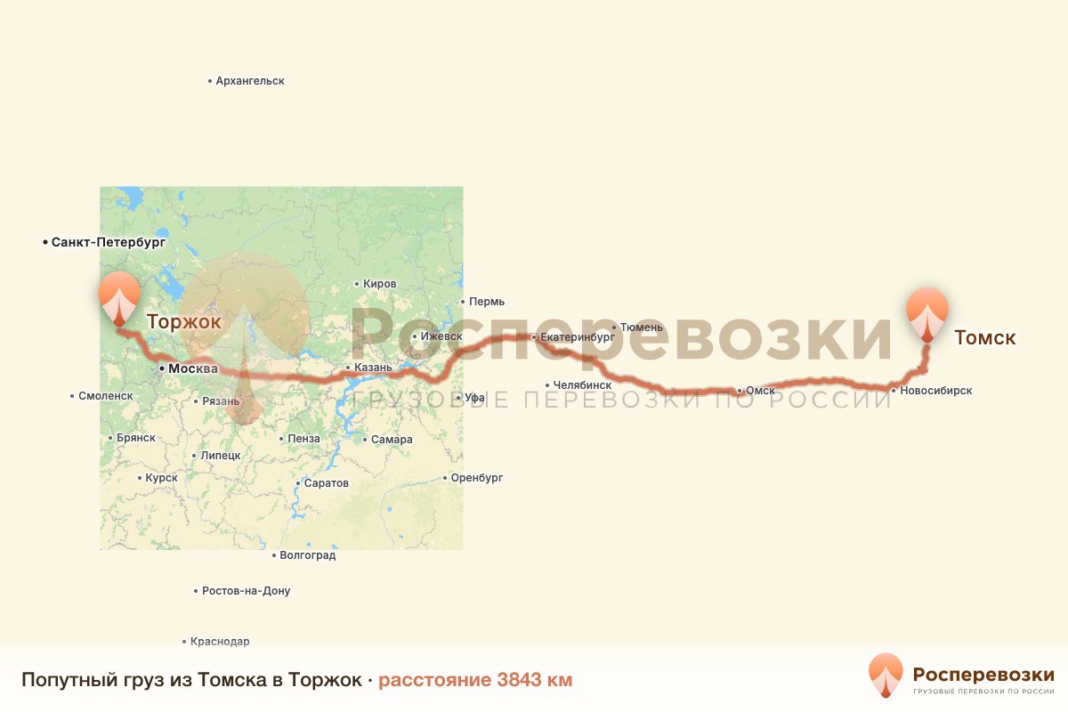 Попутный груз Томск Торжок