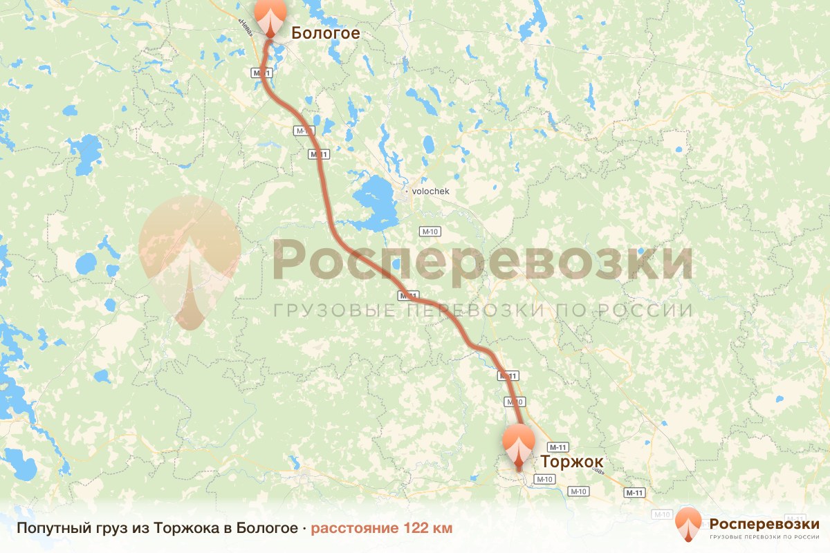 Попутный груз Торжок Бологое