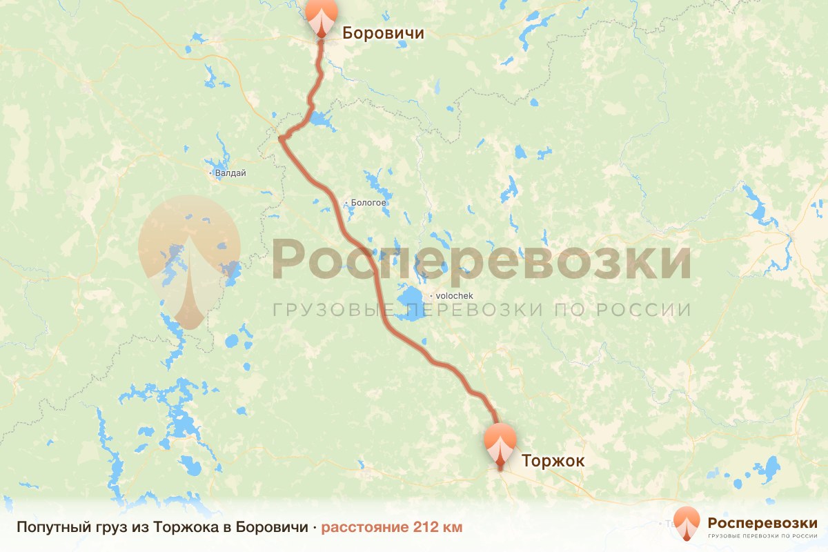 Попутный груз Торжок Боровичи
