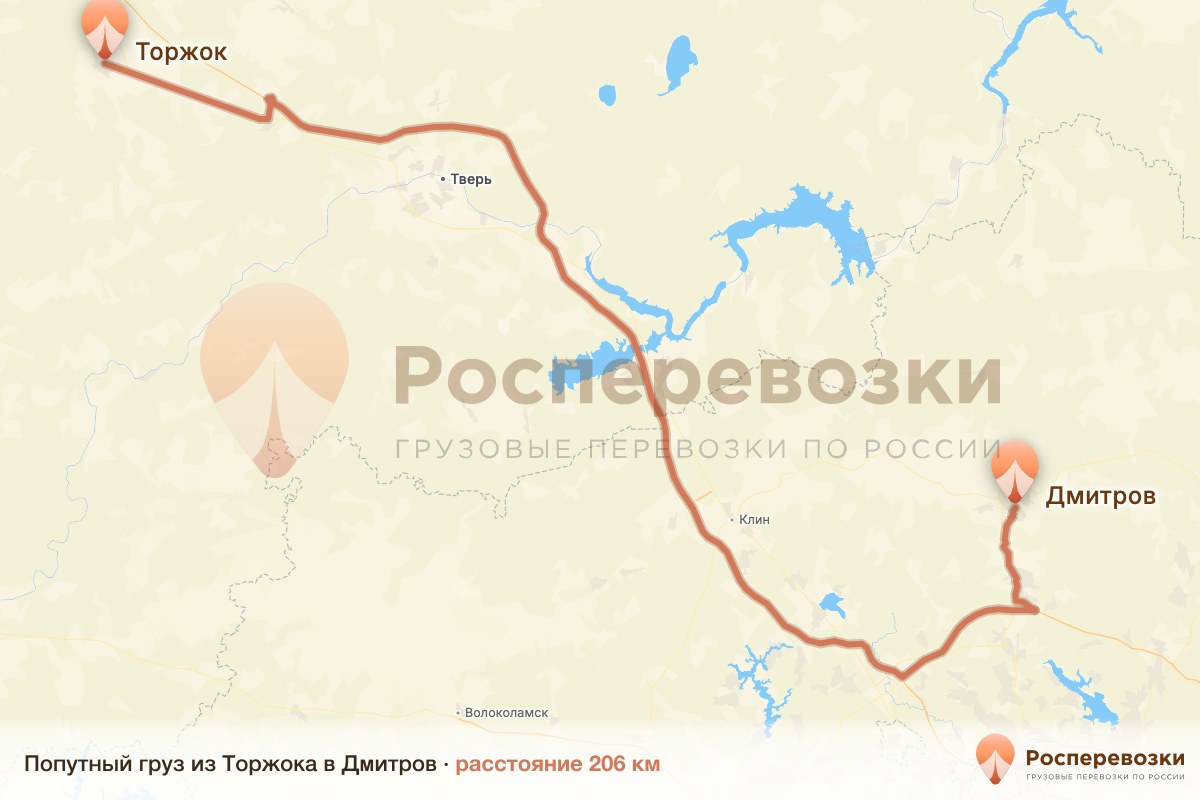 Попутный груз Торжок Дмитров